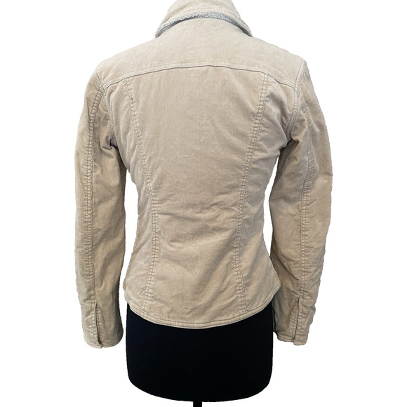 For Joseph Fortune Jacket Womens Medium Beige Corduroy Sherpa Lined Y2K Coat - Picture 3 of 16